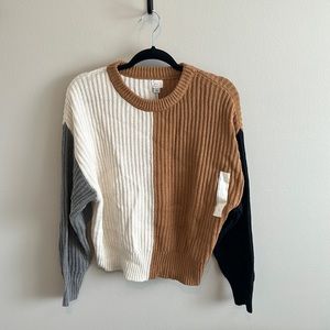 New color block A New Day sweater